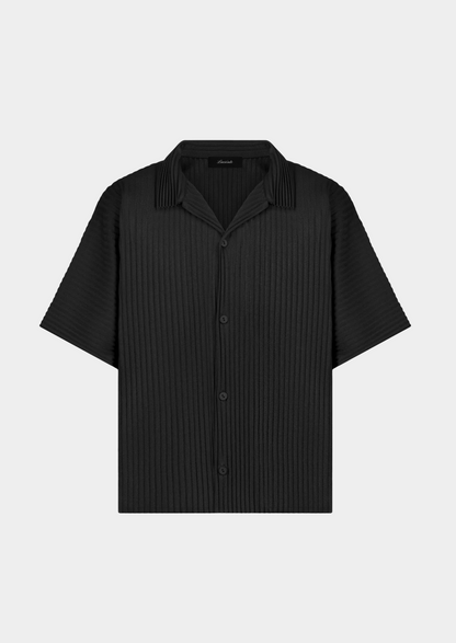 BLACK PLEATED SUMMER SET