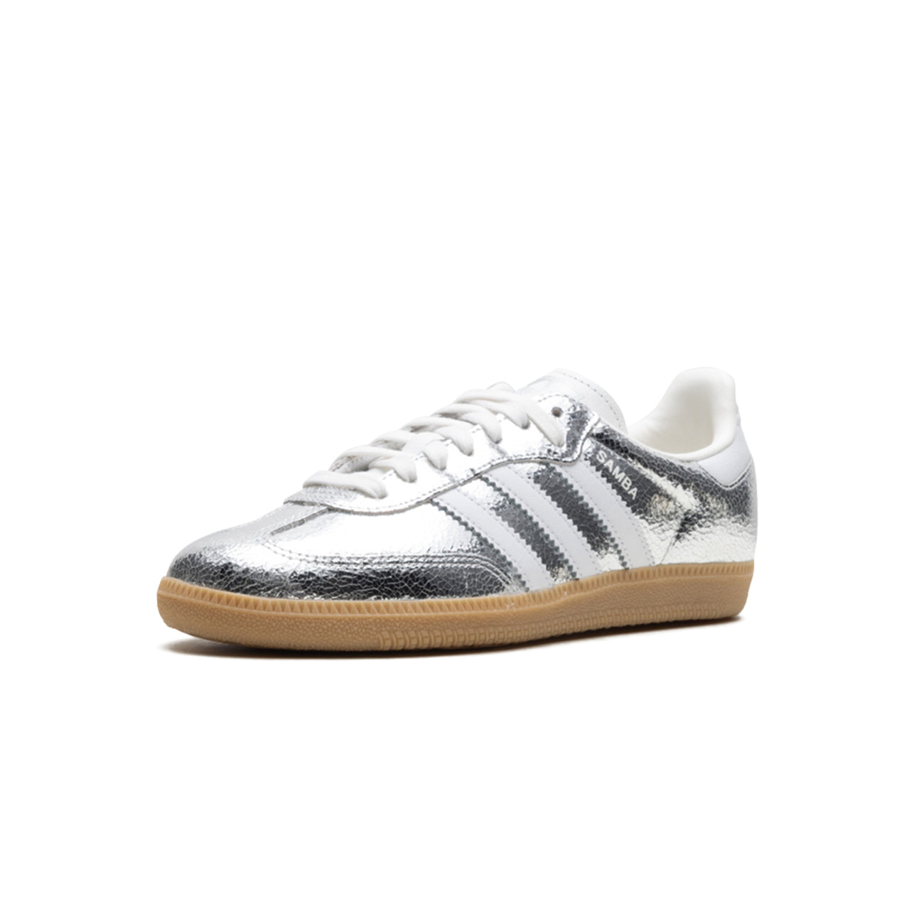 adidas Samba OG Silver Metallic Cracked Leather — foto 4