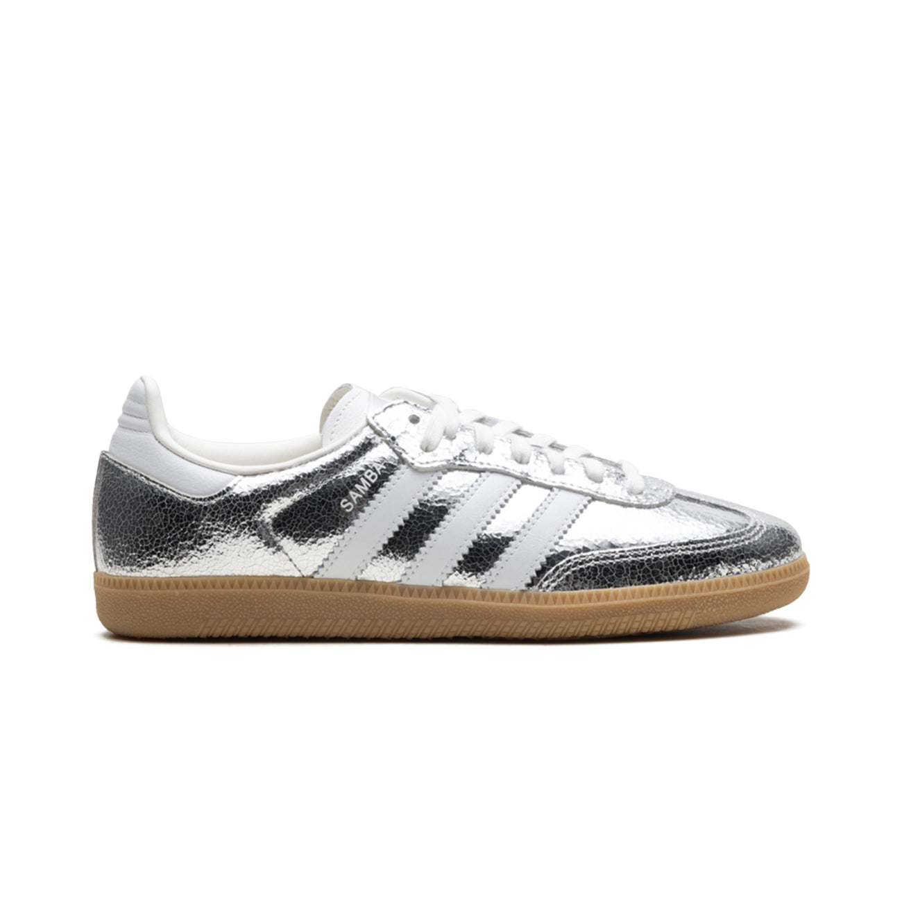 adidas Samba OG Silver Metallic Cracked Leather — foto 6