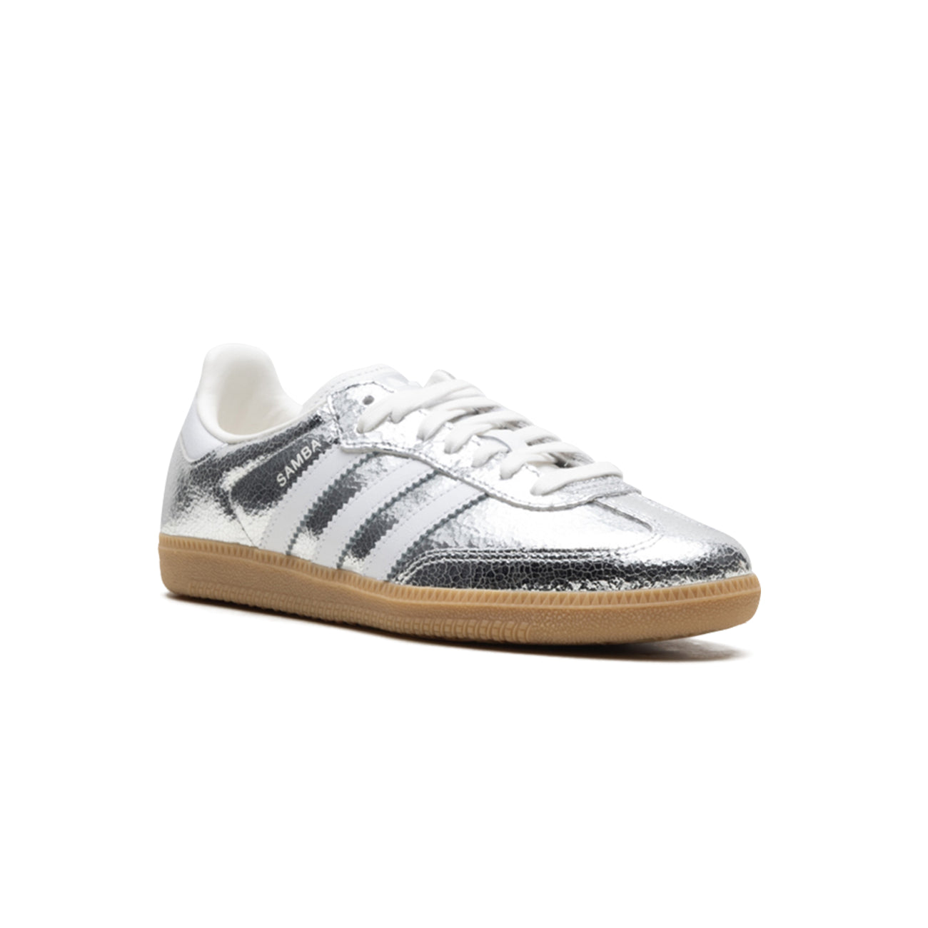adidas Samba OG Silver Metallic Cracked Leather — foto 7